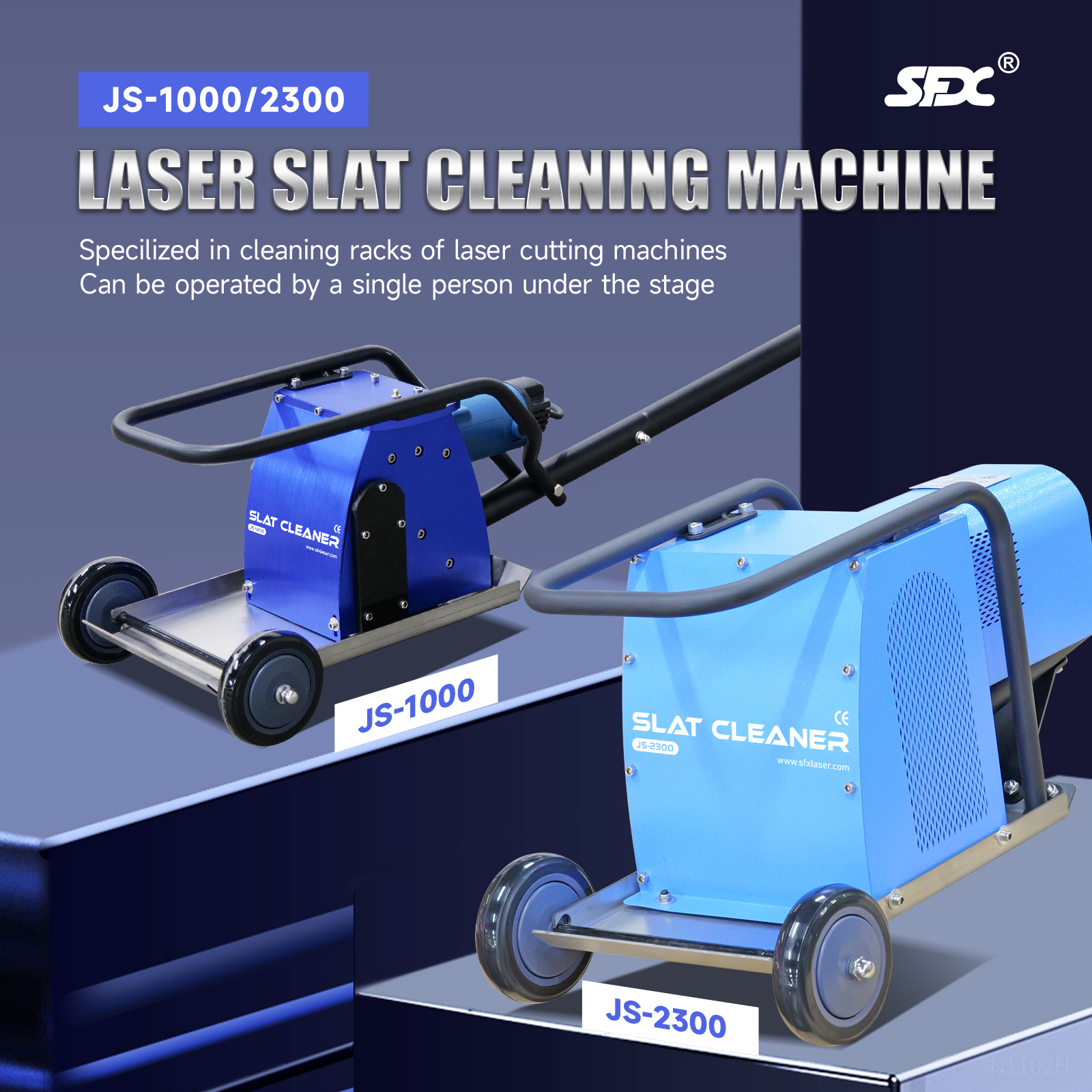 US Stock Laser Slat Cleaning Machine Laser Cutting Machine Plasma Cutter Table Slat Cleaner Slag Remover